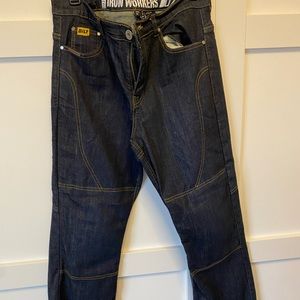 Women’s Kevlar motorcycle jeans.